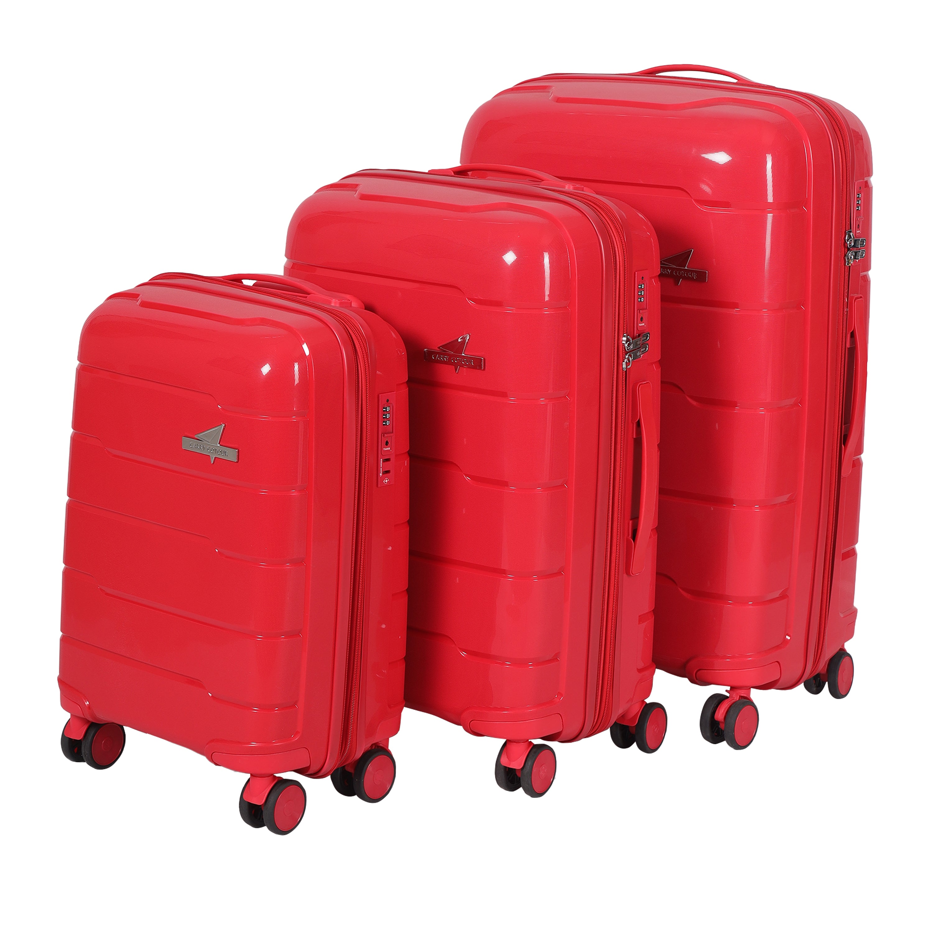 Mediterranean Red Suitcase Set Of 3 