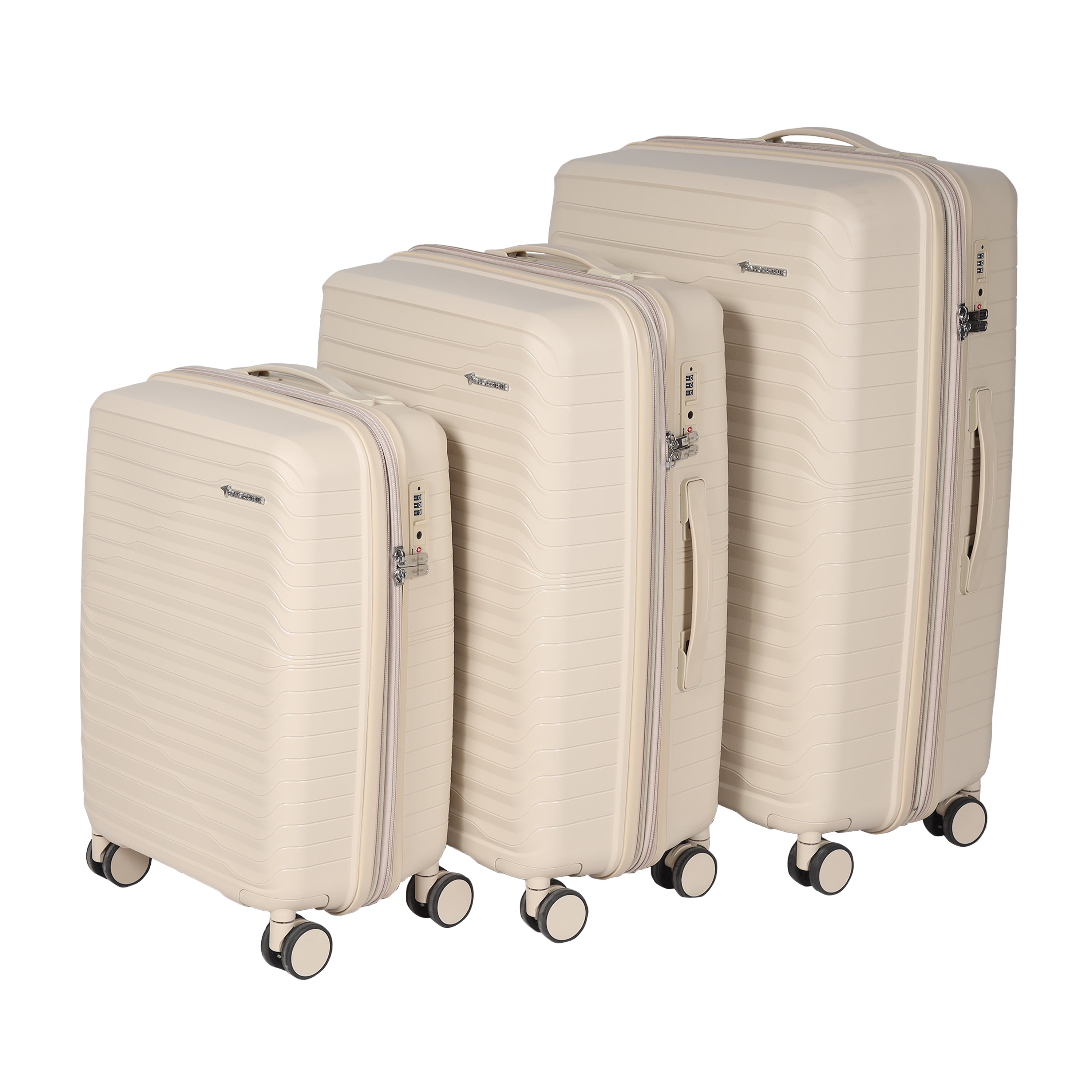 Metro Milky White Suitcase Set Of 3