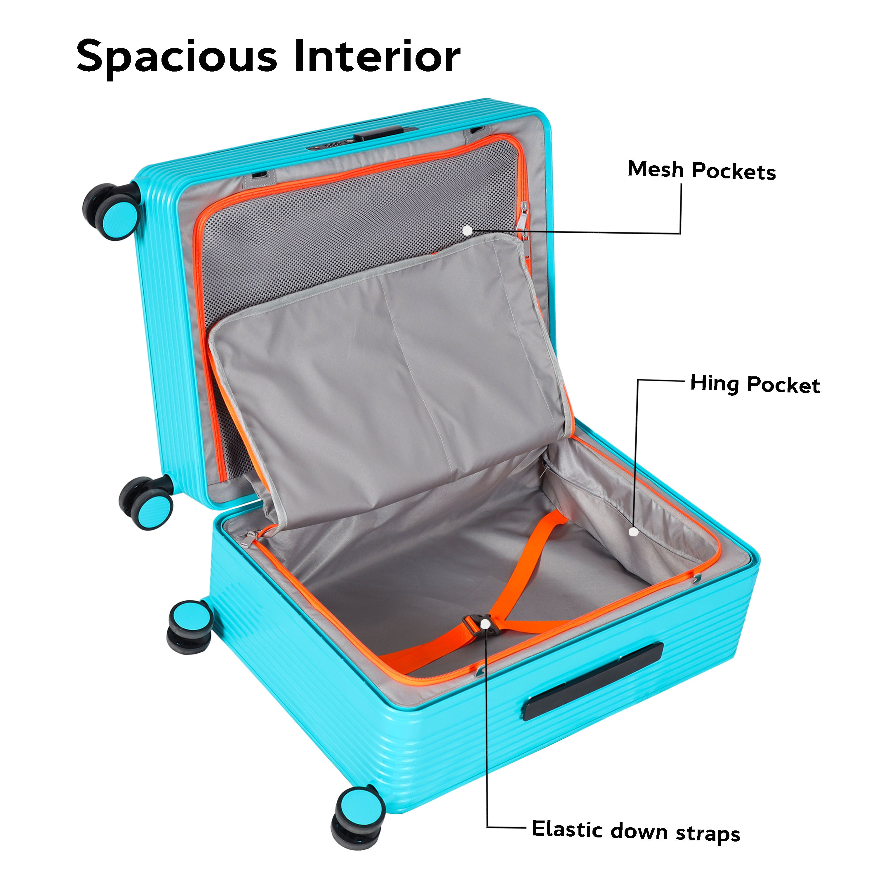 Octane Cyan 20 Inch Trolley Bag