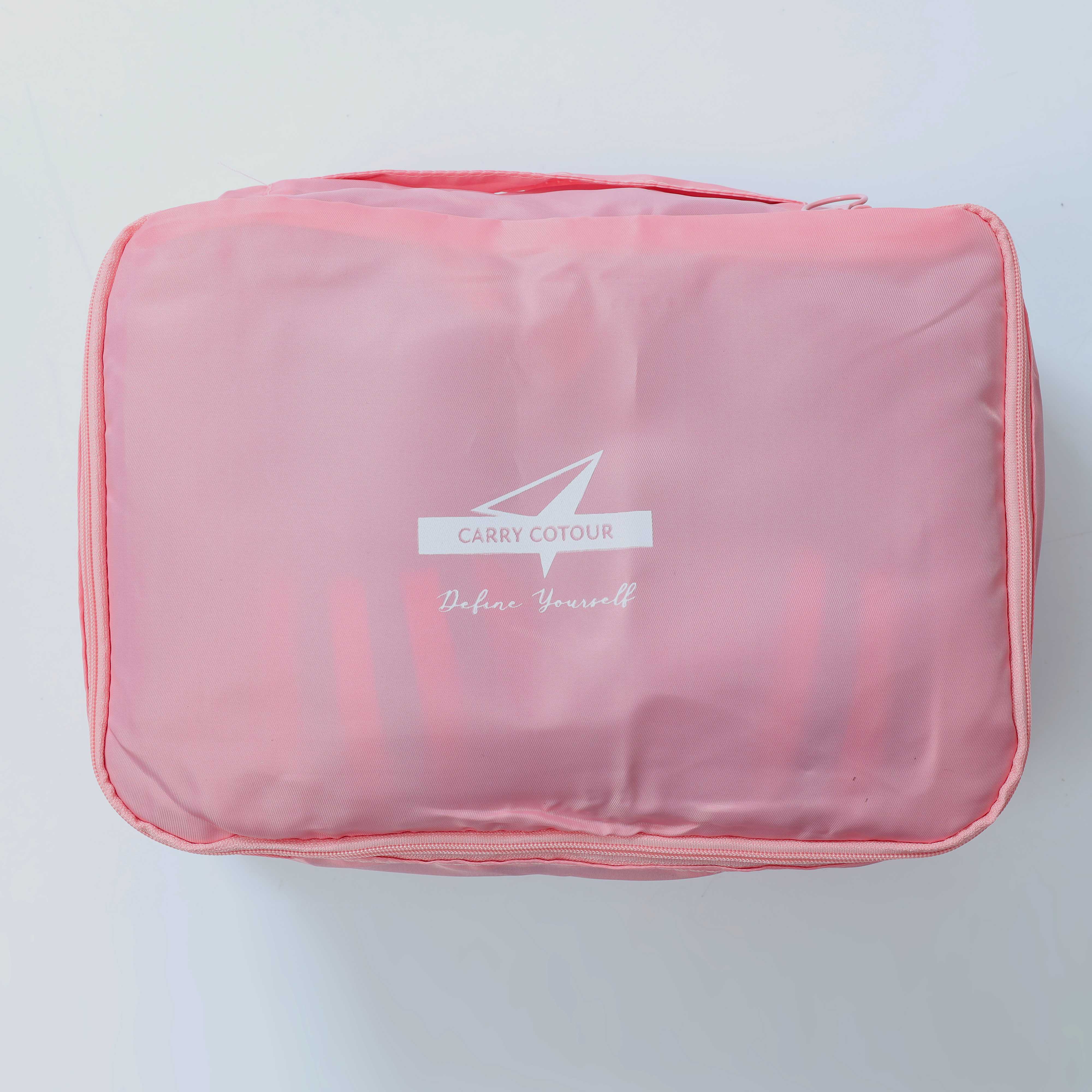 Pink Clothes Storage Bags Zipper