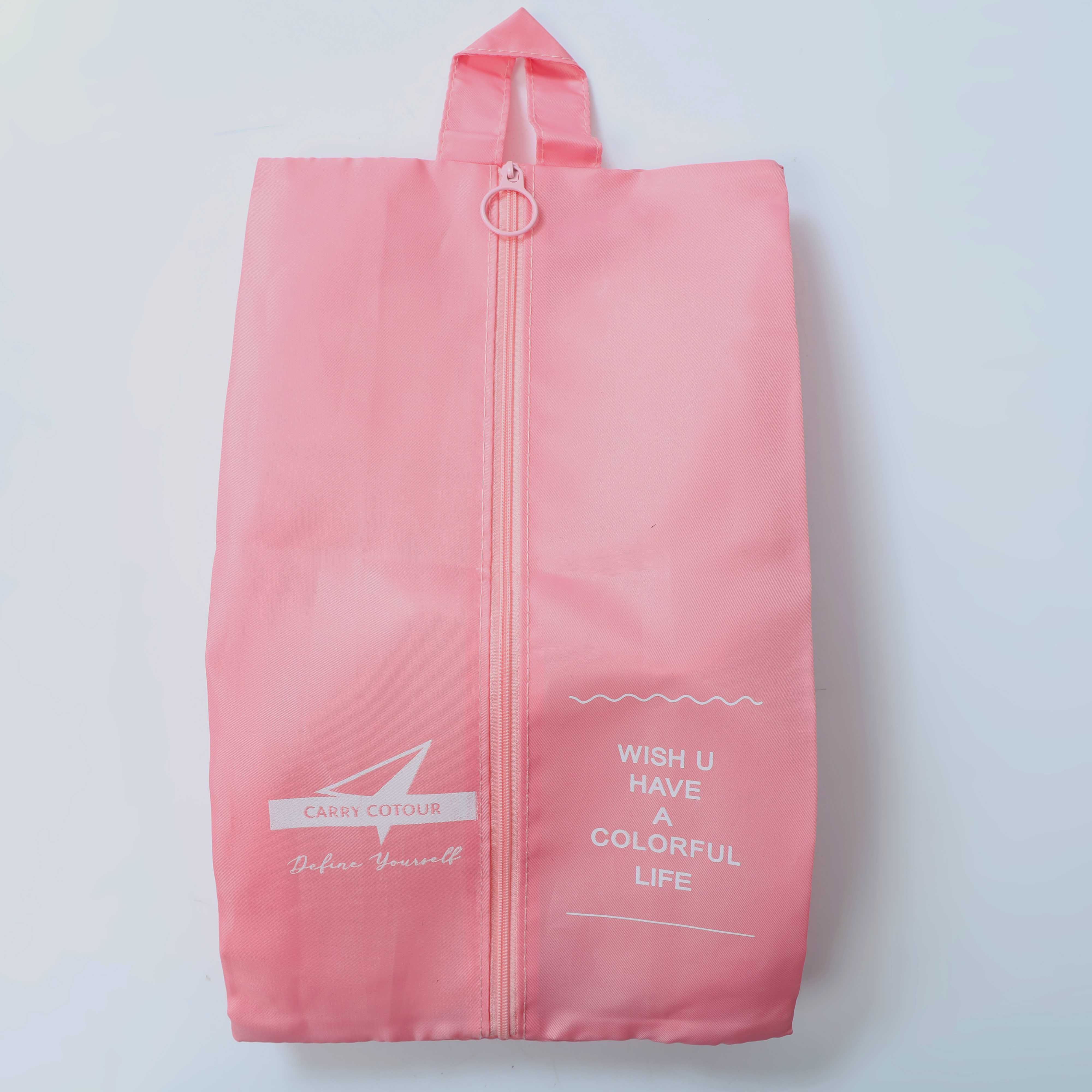 Pink Clothes Storage Bags Zipper