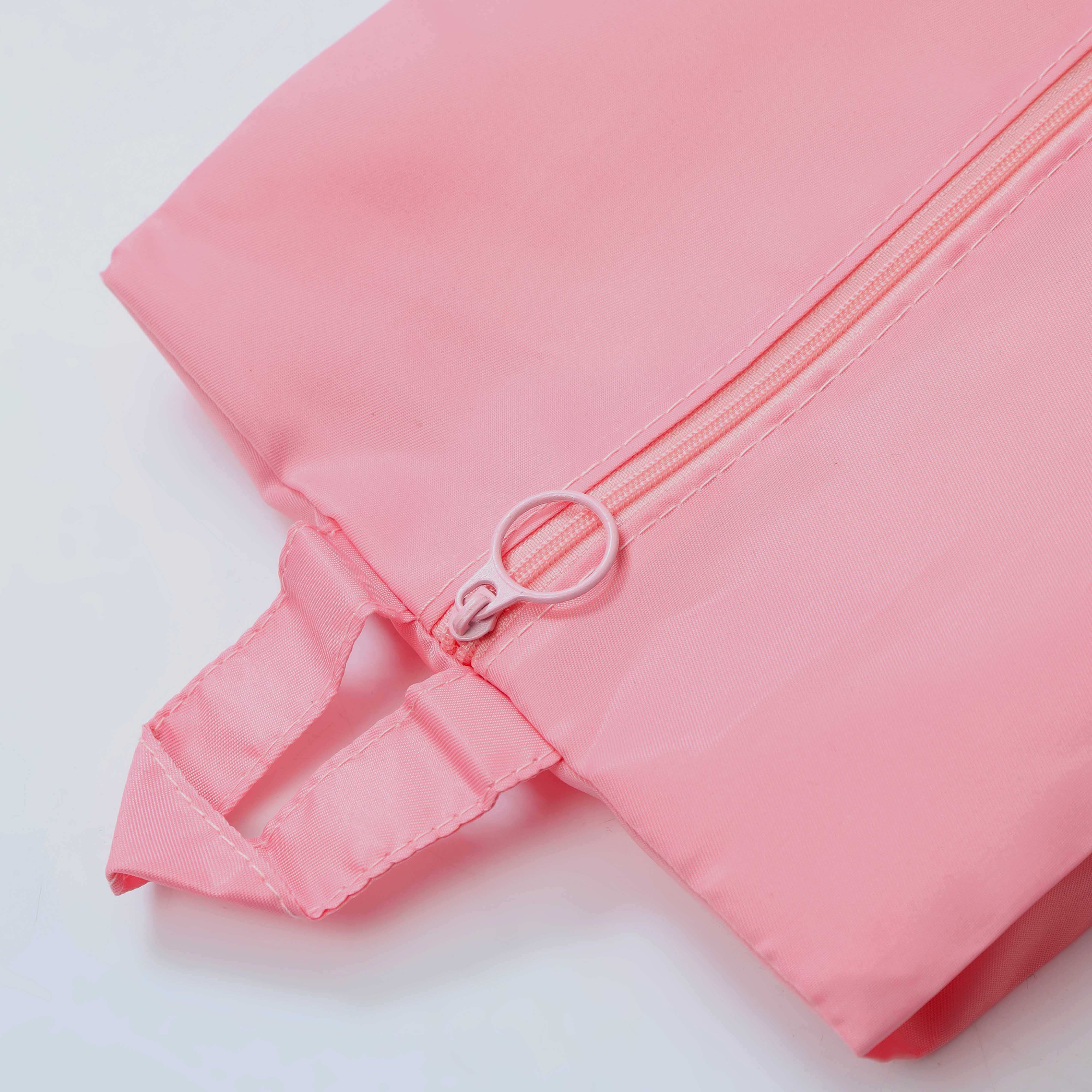 Pink Clothes Storage Bags Zipper