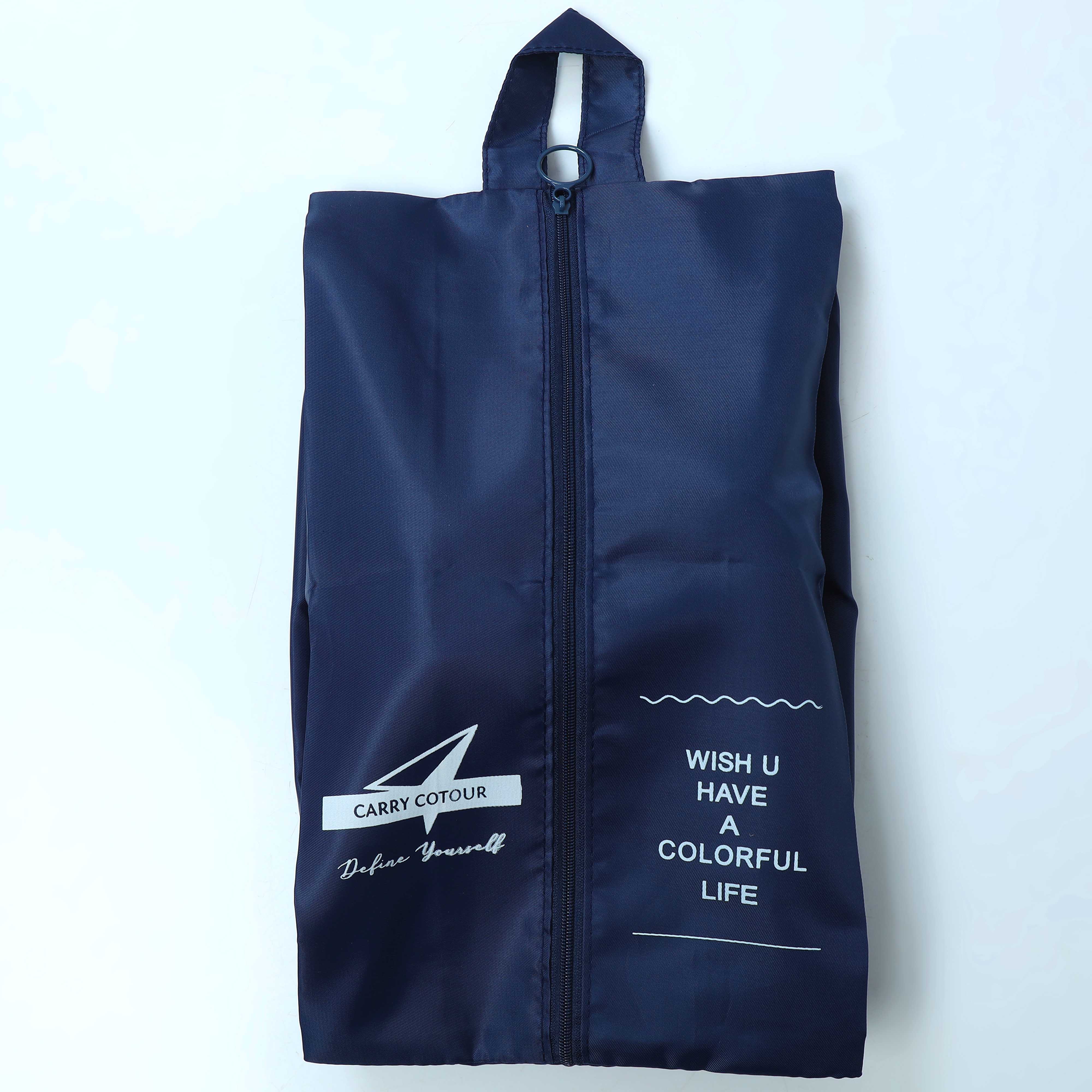 Blue Zipped Laundry Bag