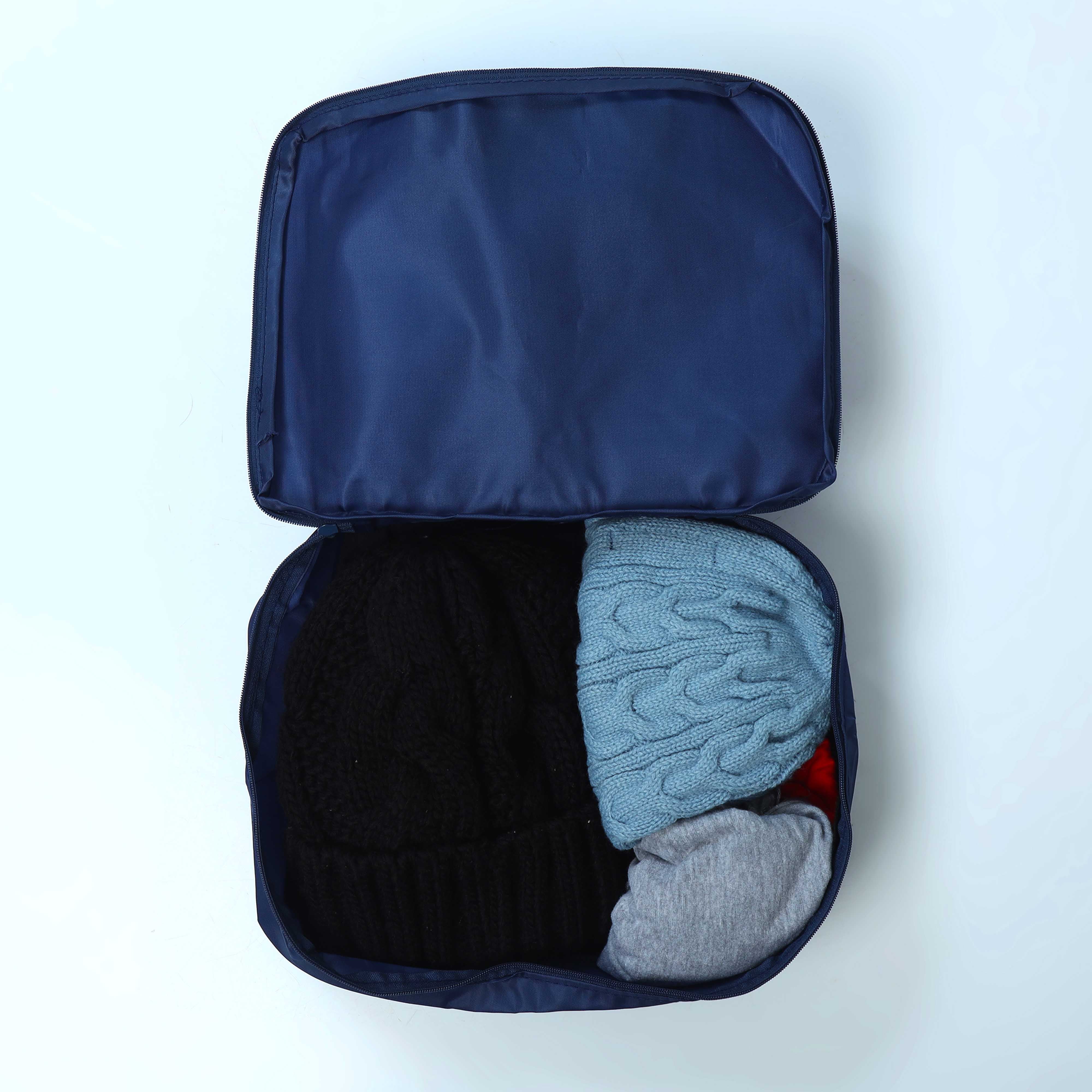 Blue Zipped Laundry Bag