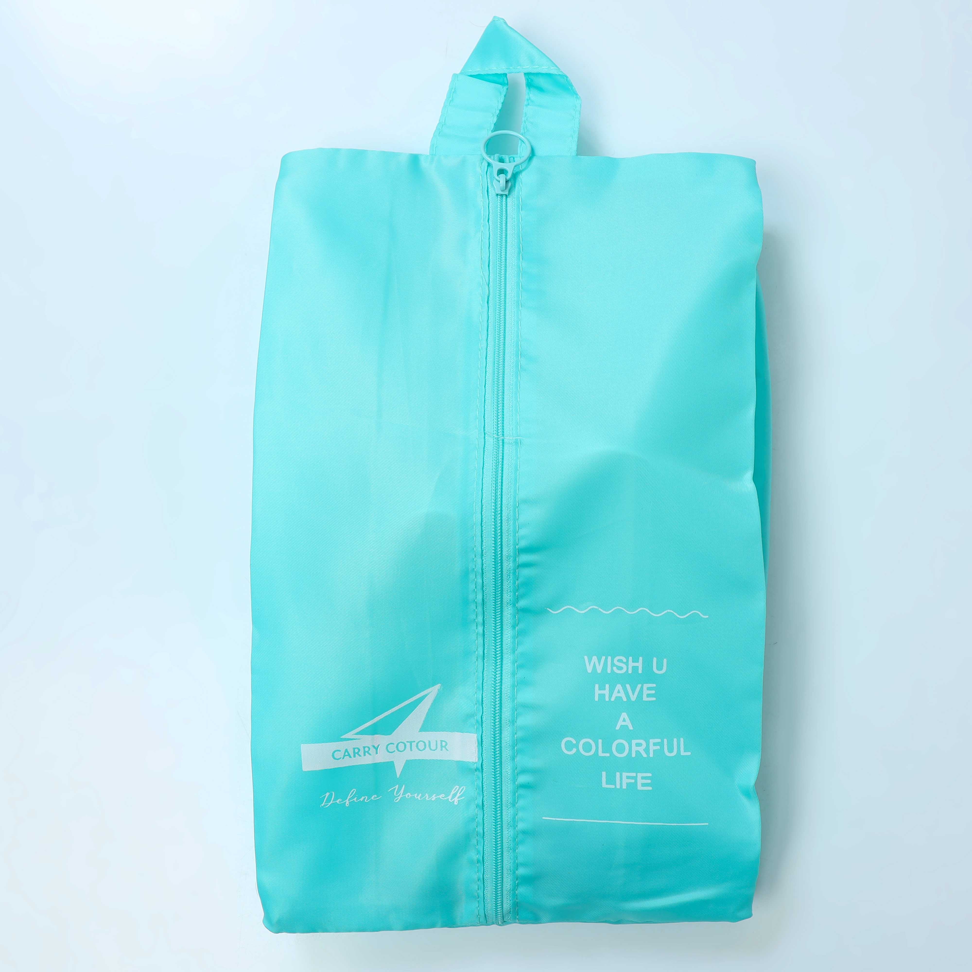 Cloth Organizer Pouch Laundry Zipper Bags - Light Blue